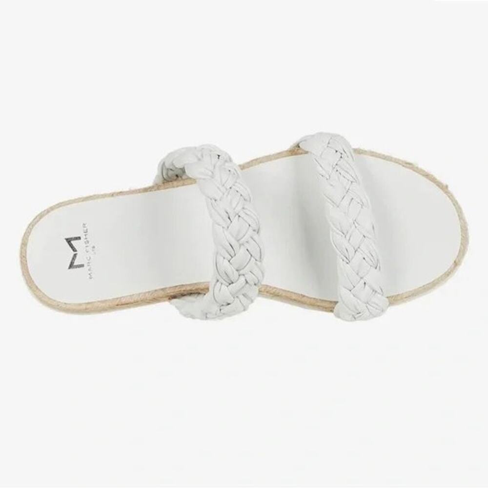 Marc Fisher Jaimee White Braided Espadrille Sandal - Picture 14 of 14